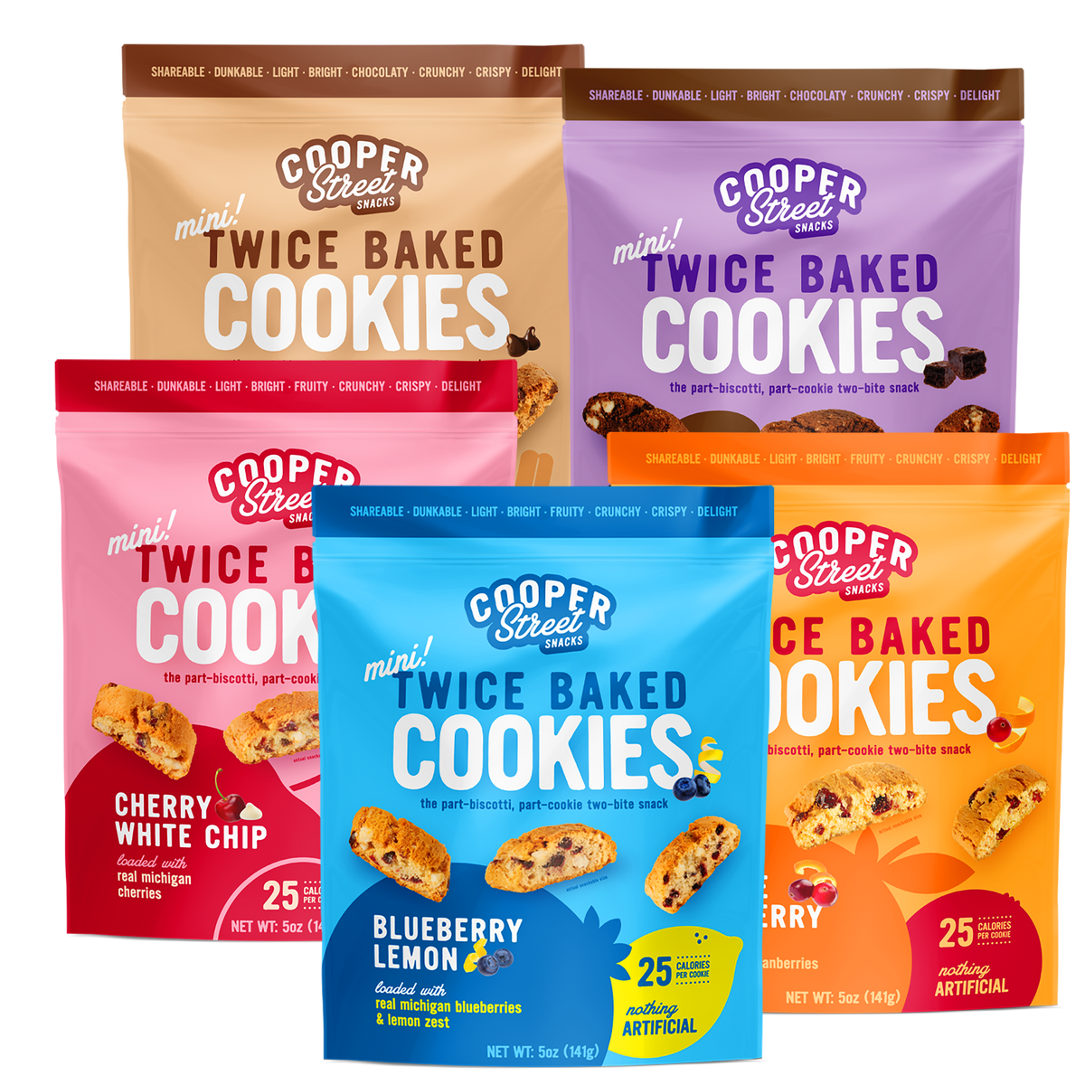 Variety Value Pack Twice Baked Biscotti Cookies – Cooper Street