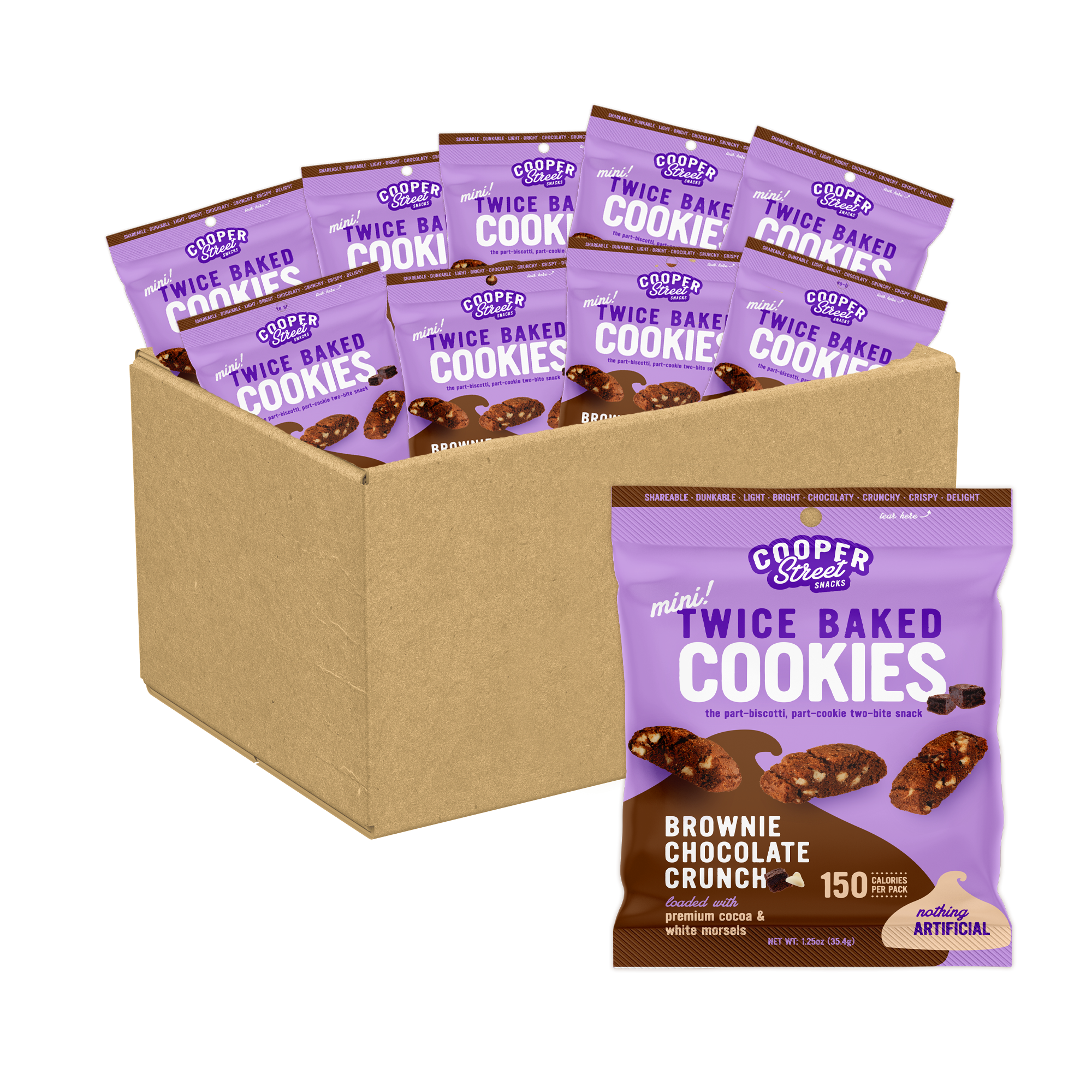 Brownie Chocolate Crunch Twice Baked Biscotti Cookies – Cooper Street