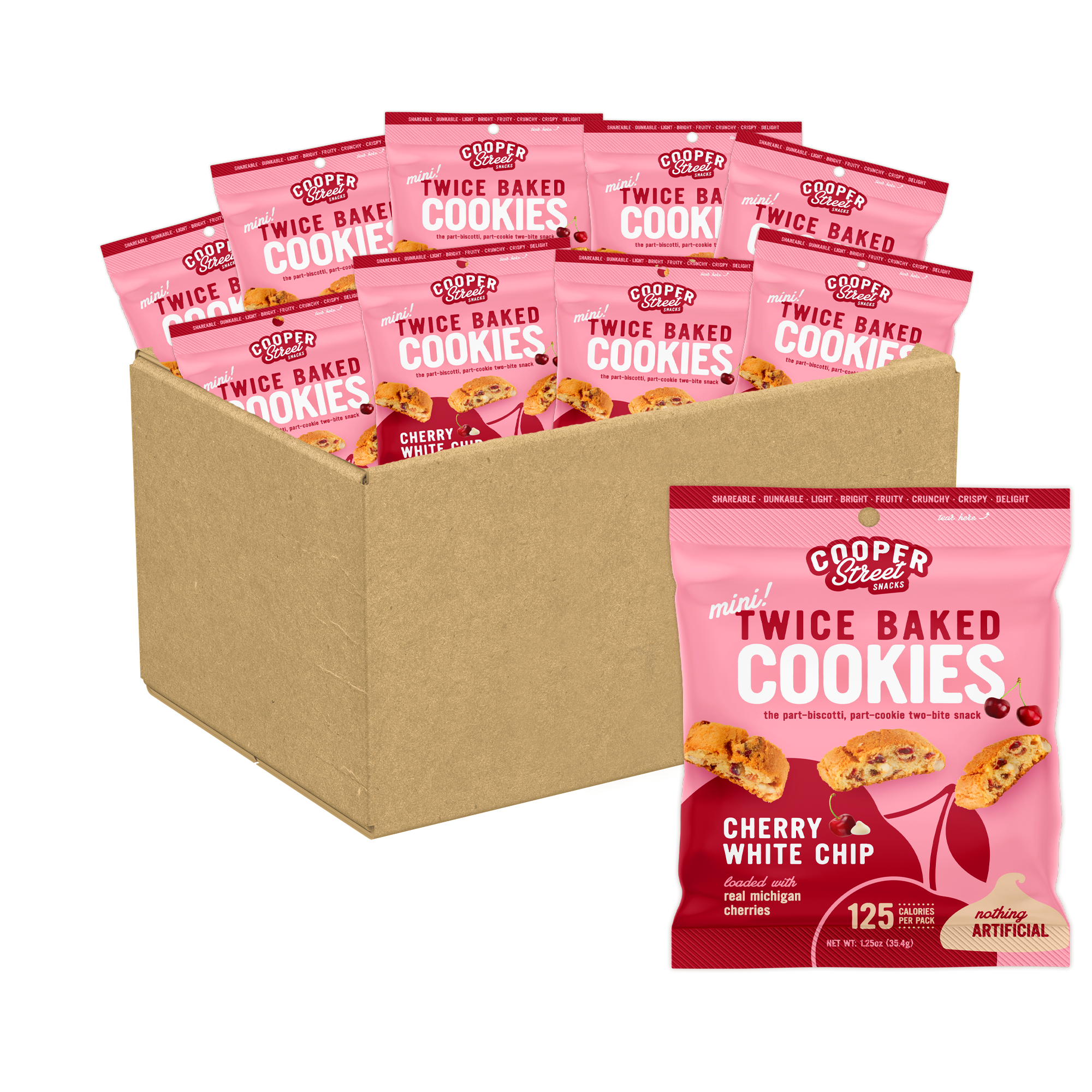 Cherry White Chip Twice Baked Biscotti Cookies – Cooper Street