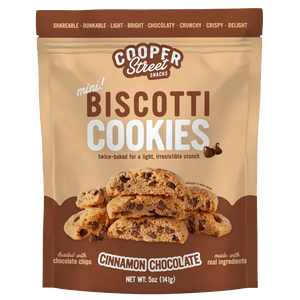 Cooper Street Cinnamon Chocolate mini biscotti cookies, 5 oz bag