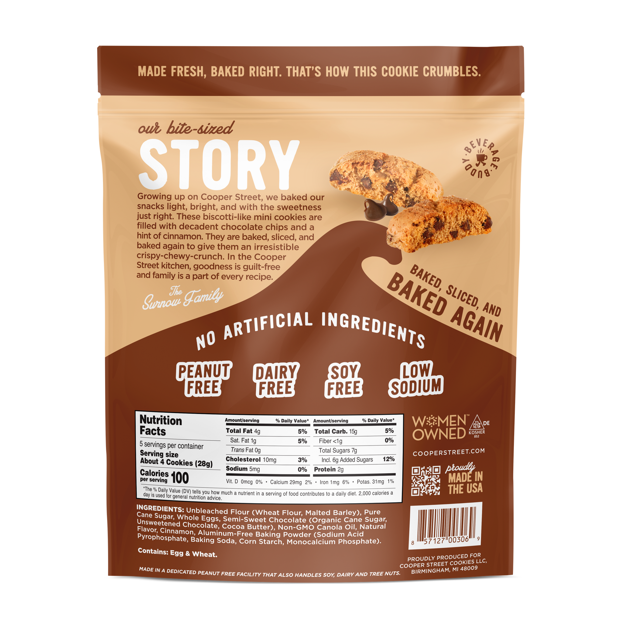 Cinnamon Chocolate Chip Twice Baked Biscotti Cookies – Cooper Street