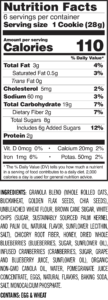 Cooper Street blueberry pomegranate cookies nutrition facts