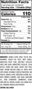 Cooper Street chocolate cherry cookies nutrition facts