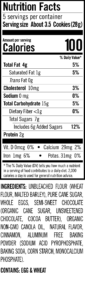 Cooper Street cinnamon chocolate chip cookies nutrition facts